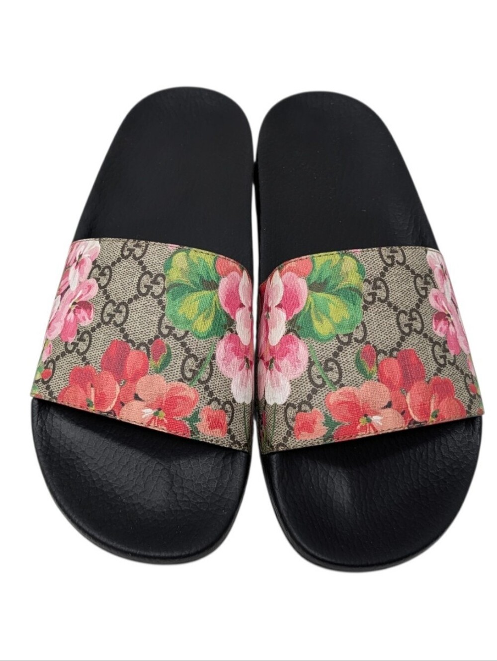 NIB Gucci GG Web Supreme Bloom Pursuit Floral Slide Sandals Size EU 40 - Picture 3 of 10